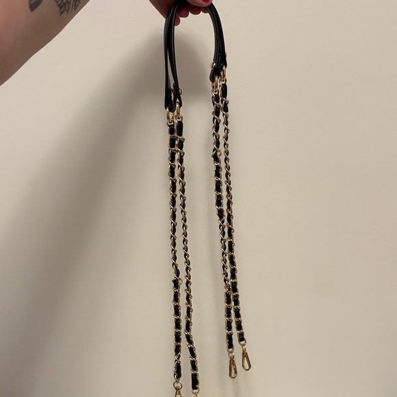 Black and Gold Chain Shoulder Strap (Set of 2) - Picture 2 of 4